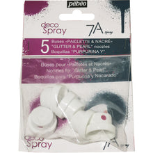 Tải hình ảnh vào trình xem thư viện, Pebeo Deco Spray (Màu lấp lánh/Màu ngọc trai) &amp; 7A Spray (Màu kim loại) Bộ 5 đầu phun thay thế 94022 Pebeo
