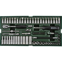 Load image into gallery viewer, SATA 1/4&quot; DR Socket Wrench Set (Hexagonal Type) with Tray 9901 SATA
