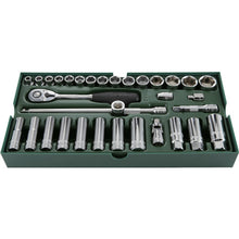Load image into gallery viewer, SATA 3/8&quot; DR Socket Wrench Set (Hexagonal Type) with Tray 9902 SATA
