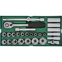 Load image into gallery viewer, SATA 1/2&quot; DR Socket Wrench Set (Hexagonal Type) with Tray 9903 SATA
