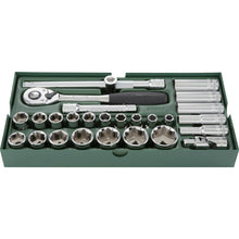Load image into gallery viewer, SATA 1/2&quot; DR Socket Wrench Set (Hexagonal Type) with Tray 9903 SATA
