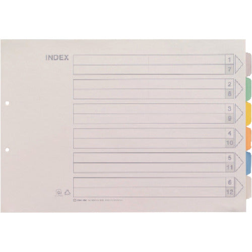 KING JIM A3E ดัชนีสี 6 ยอด ประเภท 1000E-6Y คิง จิม