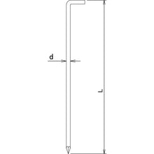 画像をギャラリービューアに読み込む, ダイドーハント　Ｌ型ロープ止め　９×３５０　  10102792  DAIDOHANT
