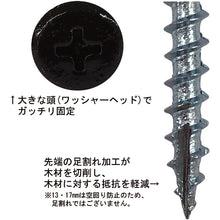 画像をギャラリービューアに読み込む, ダイドーハント　ＨＣ　木工用造作ビス　おさえ上手　黒　４．２ｘ６５　（５０本入）　  10176827  DAIDOHANT
