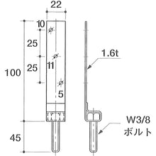 画像をギャラリービューアに読み込む, ダイドーハント　ボルト付　吊足　（木下地）　（Ｗ）２２ｘ（Ｈ）１４５ｍｍ　　  10177028  DAIDOHANT
