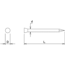 画像をギャラリービューアに読み込む, ダイドーハント　ＨＰ　ケーシング釘　新茶　１．５×２５　１００本入　  10183140  DAIDOHANT
