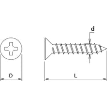 画像をギャラリービューアに読み込む, ダイドーハント　ＨＰ　ステンレス　タッピング　皿　４×３５　６本入　  10183802  DAIDOHANT
