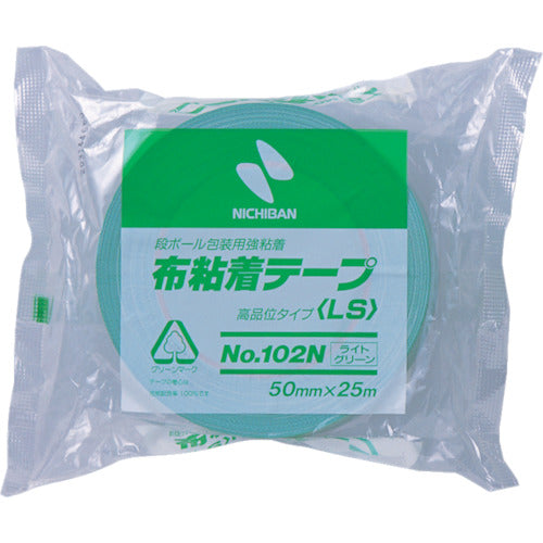 ニチバン　布粘着テープ１０２Ｎライトグリーン５０ｍｍＸ２５ｍ　  102N14-50  NICHIBAN