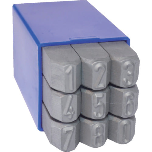 GRAVUREM Reverse Number Engraving Set STANDARD 0-9 4mm 10304000