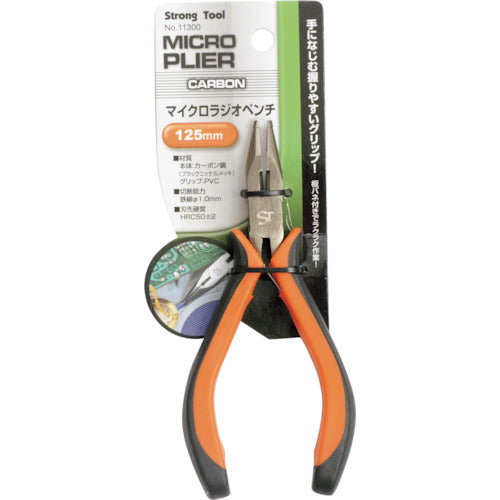 Strong Tool Micro Needle-nose Pliers 125mm Carbon Steel 11300 Strong Tool