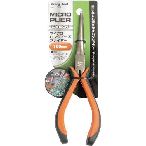 Strong Tool Micro Long Nose Pliers 160mm Carbon Steel 11305 Strong Tool