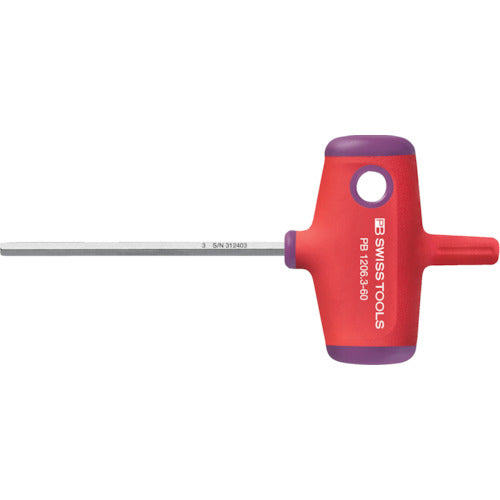 PB SWISS TOOLS ไขควงไขควงหกเหลี่ยมขนาด 3 ความยาวโดยรวม 60 1206-3-60 PB เครื่องมือสวิส