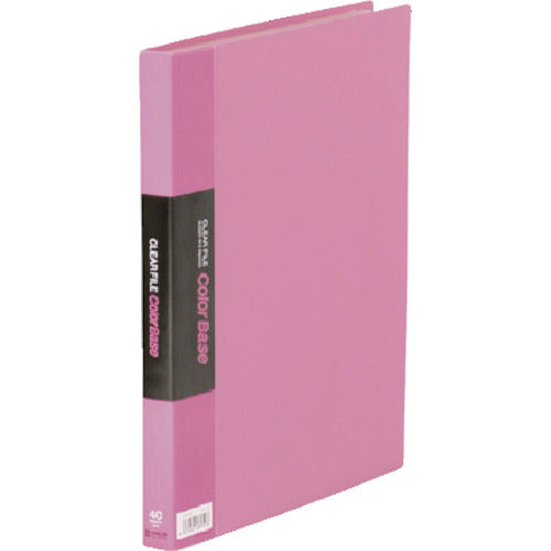 キングジム　クリアーファイルカラーベースＷ　ピンク　  132CWﾋﾝ  KING JIM