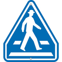 画像をギャラリービューアに読み込む, 緑十字　道路標識・構内用　横断歩道　道路４０７−Ａ　６８５×６００ｍｍ　スチール　  133331  GREEN CROSS
