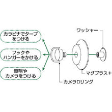 画像をギャラリービューアに読み込む, マグエバー　サビないマグネット　吸盤的機能付きシリコンマグネット　マグプラス＋　ＮＣＰ−４５Ｒ　白　Ｄ型リングフック付き　  1-3444PLUS-DW  MAGEVER
