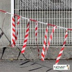 Tải hình ảnh vào trình xem thư viện, NOVAP Chú ý chuỗi nhựa Chuỗi rào chắn ruy băng Đỏ / Trắng 5m 1360235 NOVAP
