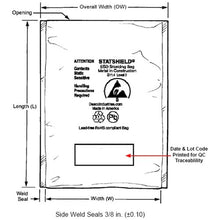 โหลดรูปภาพลงในโปรแกรมดูแกลเลอรี DESCO ถุง ESD STATSHIELD โลหะในซิป 102mmx152mm จํานวน 100 13615 DESCO
