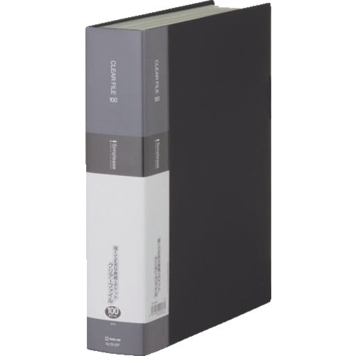 キングジム　シンプリ−ズクリア−ファイル１００Ｐ　黒　  136-5SPｸﾛ  KING JIM