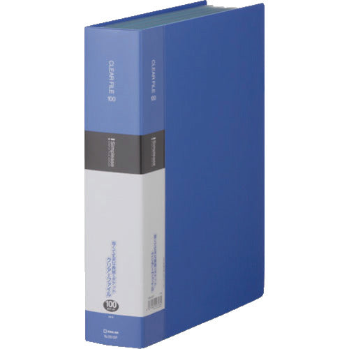 キングジム　シンプリ−ズクリア−ファイル１００Ｐ　青　  136-5SPｱｵ  KING JIM