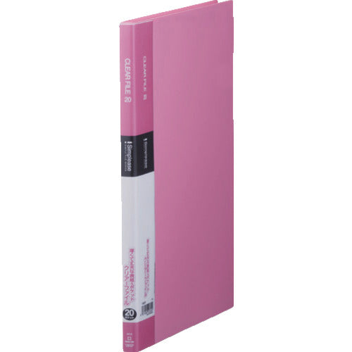 キングジム　シンプリ−ズクリア−ファイル２０Ｐピンク　  136SPﾋﾝ  KING JIM