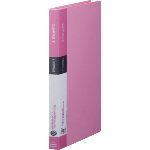キングジム　シンプリ−ズクリア−ファイル４０Ｐピンク　  136SPWﾋﾝ  KING JIM