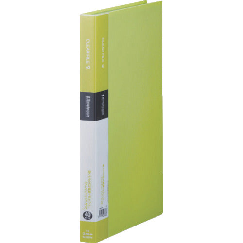 キングジム　シンプリ−ズクリア−ファイル４０Ｐ　黄緑　  136SPWｷﾐ  KING JIM