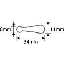 Load image into gallery viewer, GREEN CROSS Snap (Nascan Hook) Metal Fittings 06 11×34mm 10 Pieces Steel 137060 GREEN CROSS
