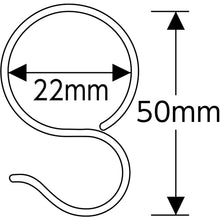 Load image into gallery viewer, GREEN CROSS Hook for pipe 10 19mmΦ inner diameter 22mmΦ 10pcs steel 137100 GREEN CROSS
