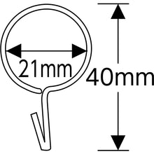Load image into gallery viewer, GREEN CROSS Hook for pipe, metal fittings 11 for 19mmΦ, inner diameter 21mmΦ 10pcs, steel, 137110 GREEN CROSS
