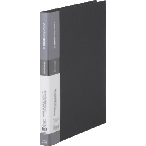 キングジム　シンプリ−ズクリア−Ｆ差替式１５Ｐ黒　  138SPｸﾛ  KING JIM