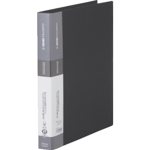 キングジム　シンプリ−ズクリア−Ｆ差替式２５Ｐ黒　  138SPWｸﾛ  KING JIM