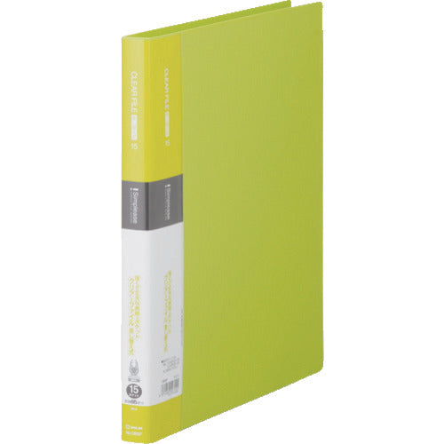 キングジム　シンプリ−ズクリア−Ｆ差替式１５Ｐ黄緑　  138SPｷﾐ  KING JIM