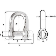 Load image into gallery viewer, Wichard Captive Pin D Shackle 10mm 1405 Wichard

