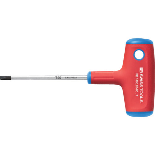 PB SWISS TOOLS ประแจหกเหลี่ยมจับไขว้คมตัด T20 1406-20-80 PB เครื่องมือสวิส