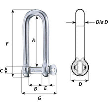 Load image into gallery viewer, Wichard Captive Pin Long D Shackle 6mm 1413 Wichard
