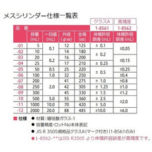 画像をギャラリービューアに読み込む, ＡＳ　メスシリンダー　２００ｍｌ（ＡＳＯＮＥ）　  1-8561-07  AS
