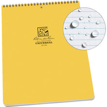 画像をギャラリービューアに読み込む, ＲＩＴＲ　【売切廃番】８　１／２Ｘ１１　トップスパイラル　ノートブック　ユニバーサル　イエロ　  185  RITR
