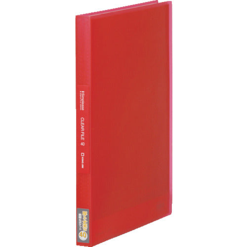 キングジム　シンプリ−ズクリア−Ｆ（透明）４０Ｐ　赤　  186TSPWｱｶ  KING JIM