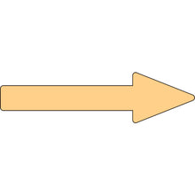 Load image into gallery viewer, GREEN CROSS Piping Direction Indicator Sticker → Thin Yellow Arrow Arrow 62 40×150mm 10-Sheet Set Aluminum 193262 GREEN CROSS
