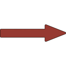 Load image into gallery viewer, GREEN CROSS Pipe Direction Indicator Sticker → Dark Red Arrow Sticker 47 30×100mm 10 Sheets Aluminum 193347 GREEN CROSS
