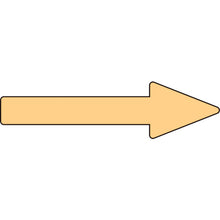 Load image into gallery viewer, GREEN CROSS Piping Direction Indicator Sticker → Thin Yellow Arrow Arrow 63 30×100mm 10-Sheet Set Aluminum 193363 GREEN CROSS
