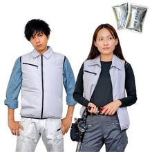 โหลดรูปภาพลงในโปรแกรมดูแกลเลอรี Okacho 20203 Silver LL พร้อมแพ็กน้ำแข็งเย็น เสื้อปรับอากาศ + แบตเตอรี่ 20203N-LL-0910 okacho

