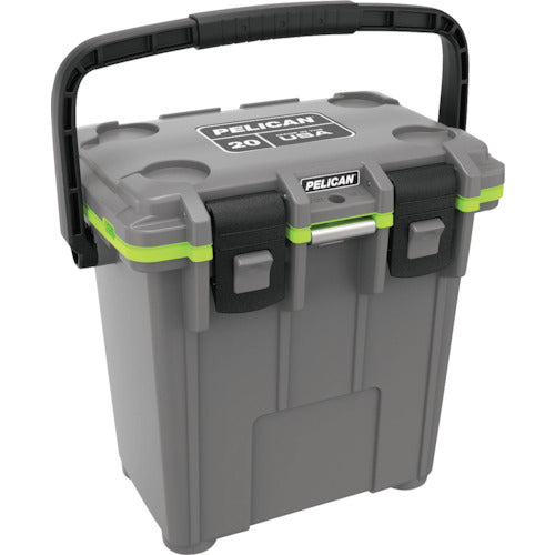 PELICAN 20QT Elite คูลเลอร์ สีเทาเข้ม X สีเขียว 20Q-1-DKGRYEGRN PELICAN