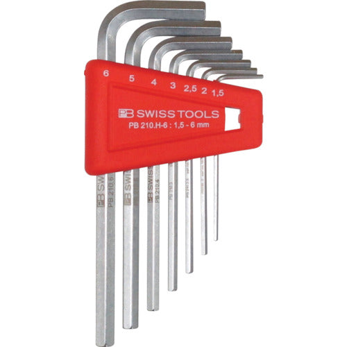 PB SWISS TOOLS ชุดประแจหกเหลี่ยม (ลูกแพร์บรรจุ) 210H-6 PB เครื่องมือสวิส