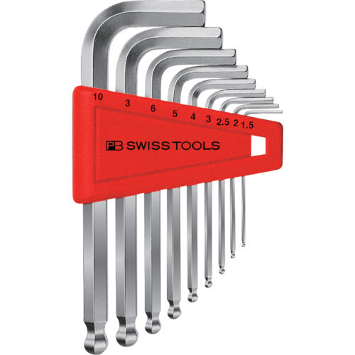 PB SWISS TOOLS ชุดประแจหกเหลี่ยมพร้อมลูกบอล 212H-10 PB เครื่องมือสวิส