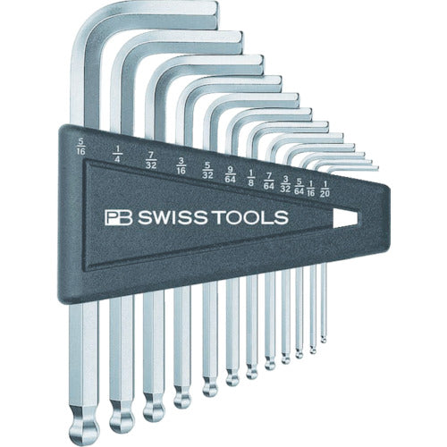 PB SWISS TOOLS ชุดประแจหกเหลี่ยมพร้อมลูกบอล (นิ้ว) 212ZH-12 PB เครื่องมือสวิส