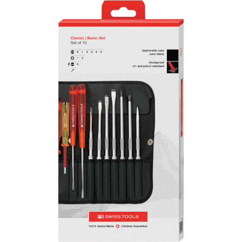 PB SWISS TOOLS ชุดไขควงสํารอง ชุด 10 ชิ้น (กล่อง) 215CBB-2 PB เครื่องมือสวิส