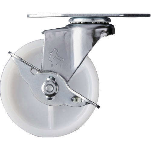 ハンマー　Ｅシリーズコーナー　旋回式ナイロン車輪　７５ｍｍ　ストッパー付　  215E-N75  HAMMER CASTER