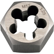 Thread Master Hexagonal Die M12 x 1.25mm Hexagonal Size 24mm (Alloy Tool Steel) 22242 Thread Master