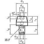画像をギャラリービューアに読み込む, ＨＡＬＤＥＲ　位置決めピン　円筒形　固定用貫通穴付　外径１２×台座高さ１０Ｌ　  22630.0226  HALDER
